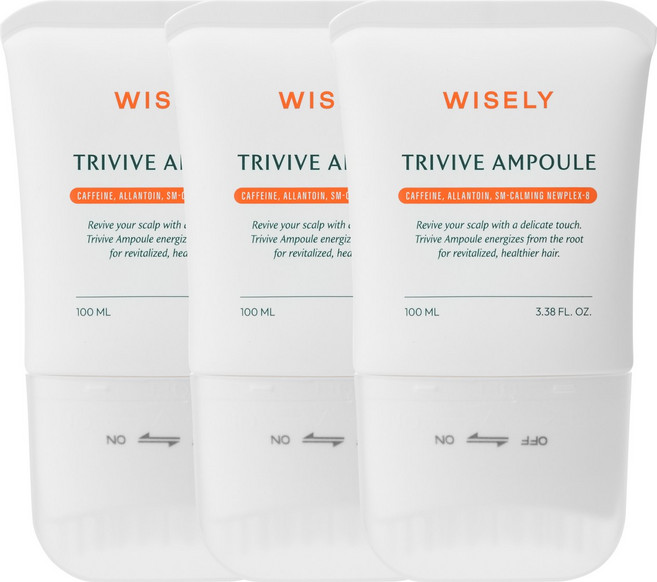 와이즐리 탈모 브러쉬 두피 트리바이브 앰플, 3개, 100ml