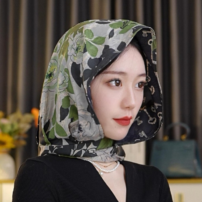 女士連帽圍巾春夏防曬薄款 包頭絲巾百搭披肩 透氣飄帶頭巾 旅遊多功能穿搭必備 #春暖花開 #均碼