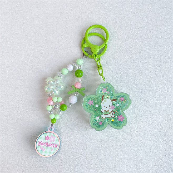 사은품 증정 산리오 정품 플라워 워터볼 키링 열쇠고리, 1개, 포차코PC