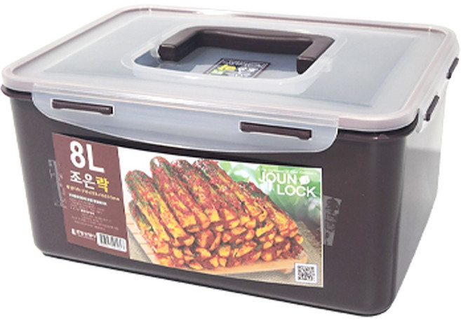 업소용 가정용 조은락 초코 밀폐용기 김치 보관통 6L 8L 10L 12L, 1개