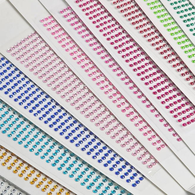 보석 스티커 비즈 크리스탈 큐빅 장식 만들기재료 3mm, 큐빅스티커3mm, 실버