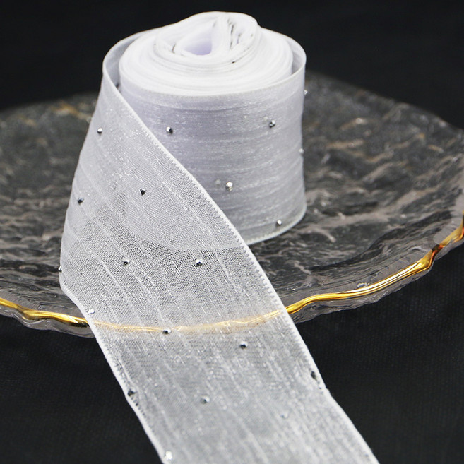 5 미터 / 팩거품 접 기 스티커 다이아몬드 메쉬 선물 포장 머리 부속품 활 DIY 부속품 크리스마스 장식, 1개, white