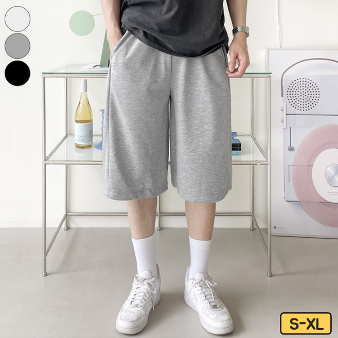 여리진 남성용 롱기장/숏기장 밴딩 5부 버뮤다 트레이닝 반바지 밑단 스트링 팬츠 츄리닝바지 빅사이즈까지
