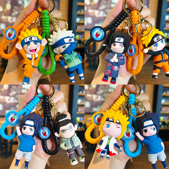 나루토 애니 닌자스타 키링 COMICS 캐릭터 피규어 자동차 키홀더 가방 열쇠고리, 1개, 닌자스타 나루토-원펀치