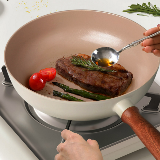 가벼운 세라믹코팅 볶음요리궁중팬 26cm 깊은 후라이팬냄비 인덕션주물웍, 비자트우브 IH_궁중팬 26cm, 1개