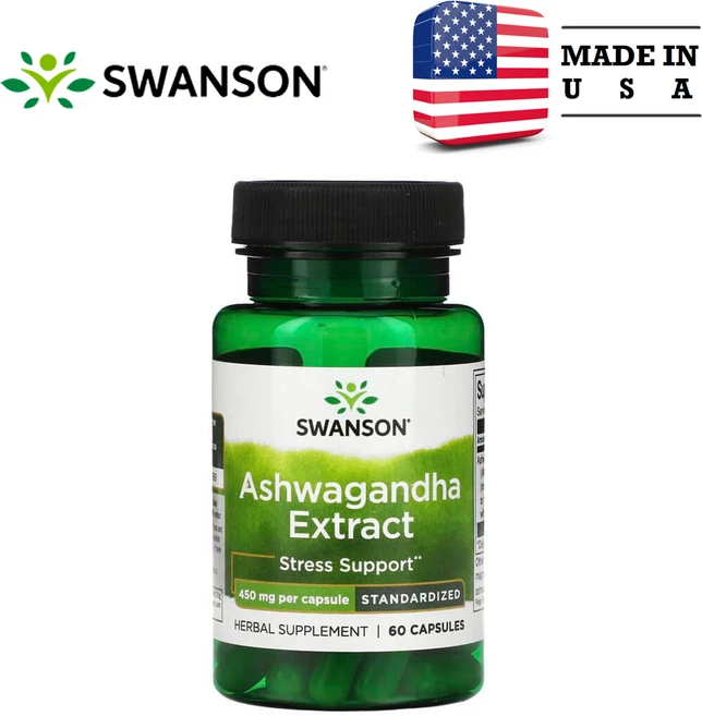 스완슨 아슈와간다 추출물 450mg 캡슐, 1개, 60정 - 쿠팡
