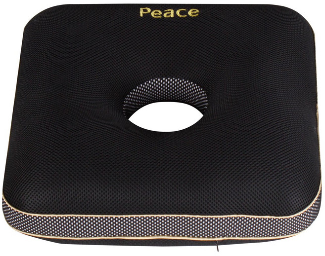 산모회음부방석 도넛방석 치질방석 임산부방석 골반방석 원형방석 꼬리뼈 전립선방석, 사각형-검정, 1개