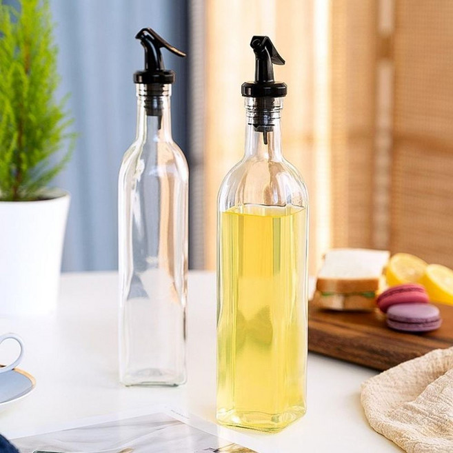 원터치 뉴 글라스 오일병 2p 세트 원터치오일병 실리콘오일병 부럼짐없는오일병, 250ml 오일병 2p세트, 1개