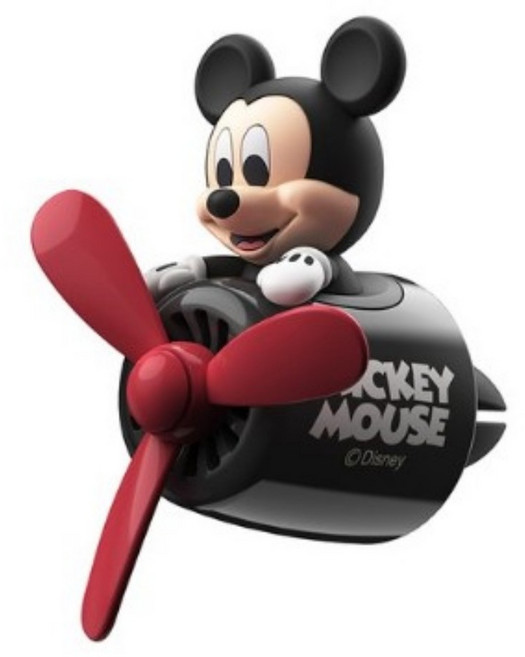 인기17종 차량용 송풍구 프로펠러 방향제 피규어 캐릭터+리필2매, 5)블랙미키, 1세트