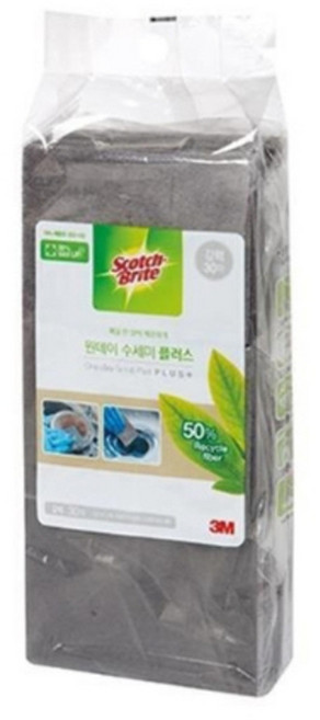 3M 원데이 수세미 리필 강력 30매 리필 교체형 쑤세미 위생 주방 설거지 하루한장, 30개, 1세트