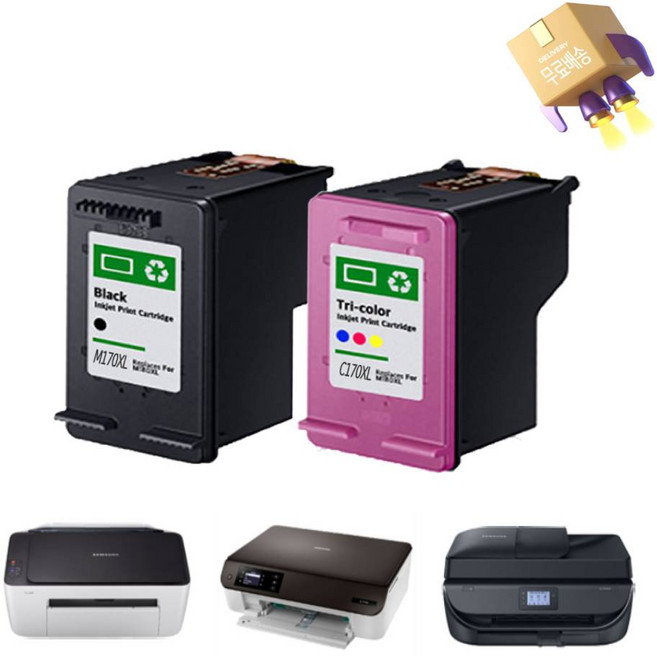 삼성 SL-J1760FW 잉크 카트리지 호환 잉크젯 복합기, 1개입, M170 대용량 검정색잉크