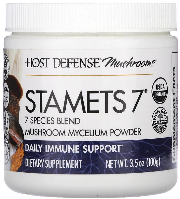 호스트 디펜스 머쉬룸 스타멧 7 추출물 100g 동충하초 영지 잎새 버섯 사자갈기 차가, 1개 - 쿠팡