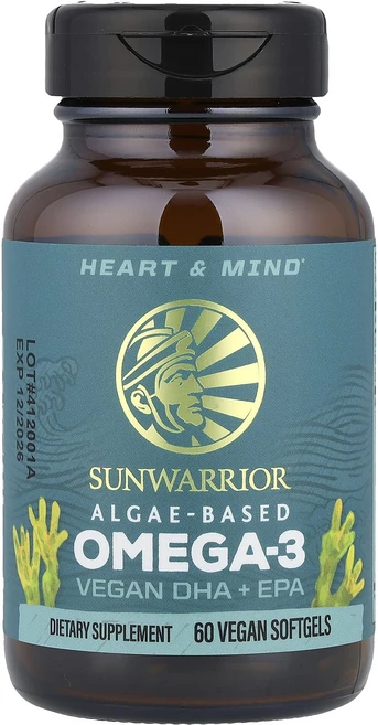 Sunwarrior 오메가3 채식주의 DHA + EPA 베지 소프트젤 60정, Sunwarrior오메가3채식주의DHAEPA베지소프트젤, 1개 - 쿠팡