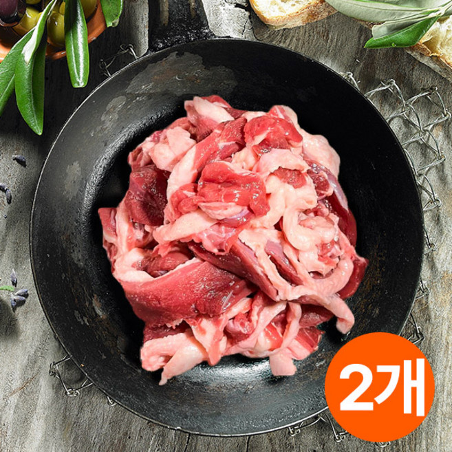 [냉장] 오구푸드 오리고기 생오리 슬라이스 로스 무항생제 인증, 1kg, 2개