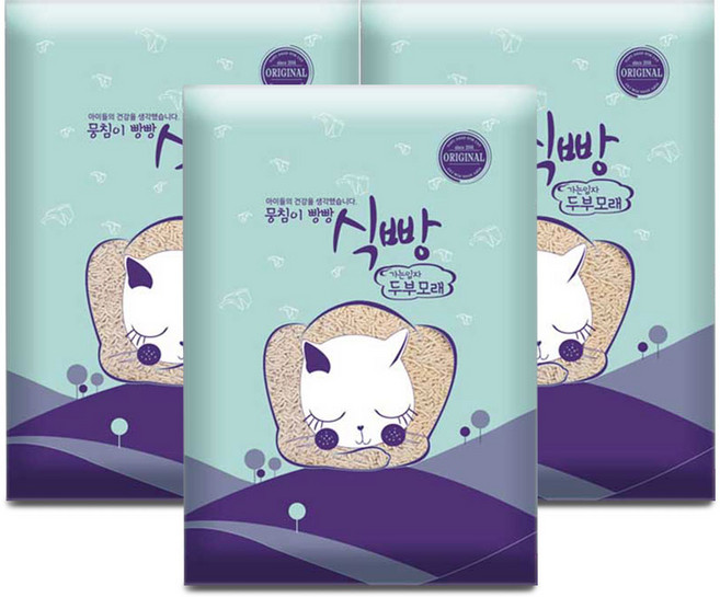 식빵 두부모래 오리지널 7L, 3개