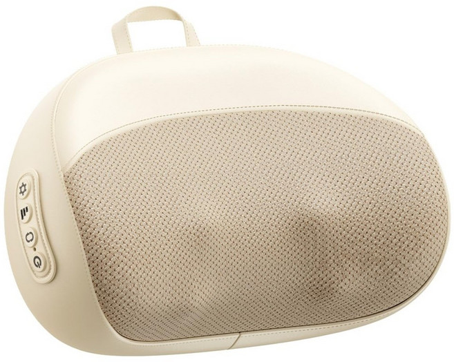 이고케어 목 허리 안마기 마사지기 온열 무선 안마베개, 베이지