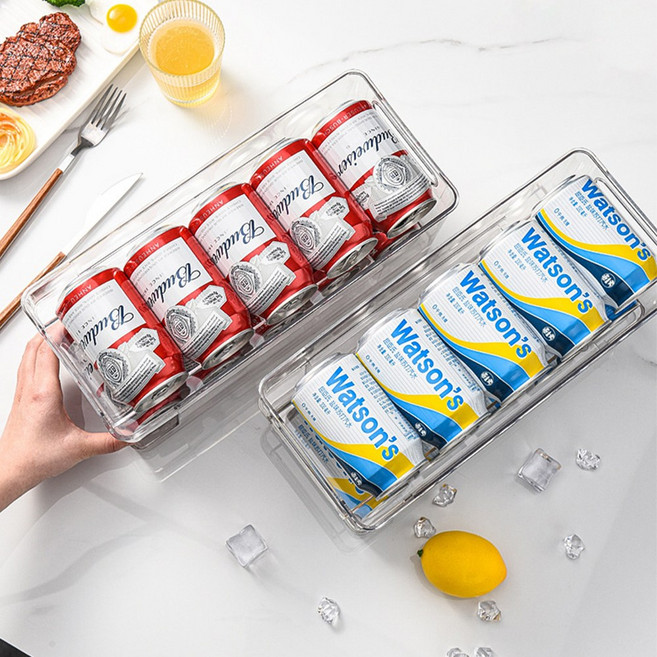 냉장고 맥주 캔 음료 정리 렉 선반 캔정리랙 캔홀더 2단, 1개