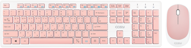<라일레> 무선키보드 마우스세트, 핑크, 일반형