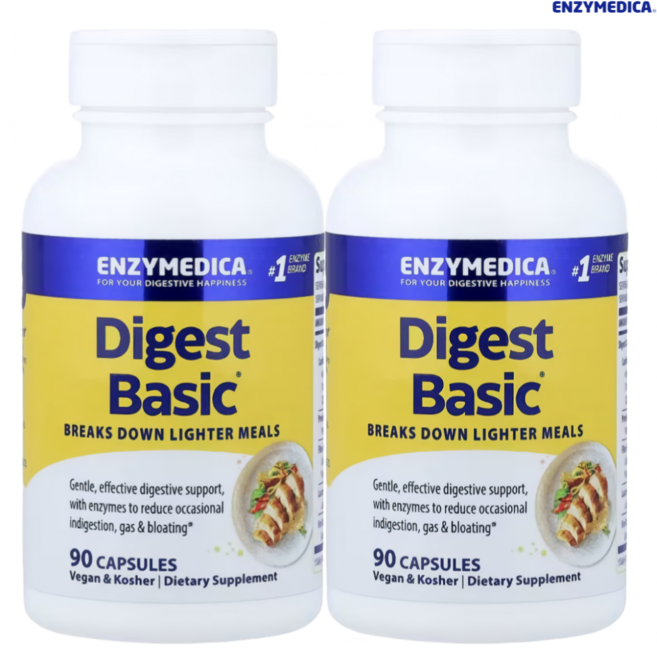 엔자이메디카 다이제스트 베이직 필수효소 포뮬라, 2개, 90정