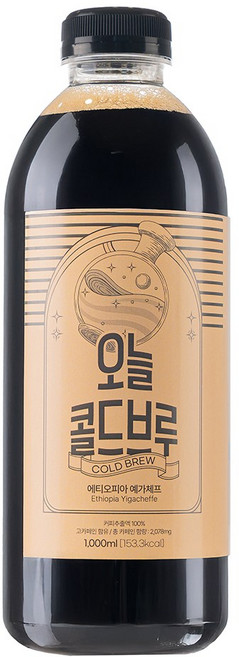 에티오피아 예가체프 오늘 콜드브루 더치커피 원액, 1개, 1개입, 1L