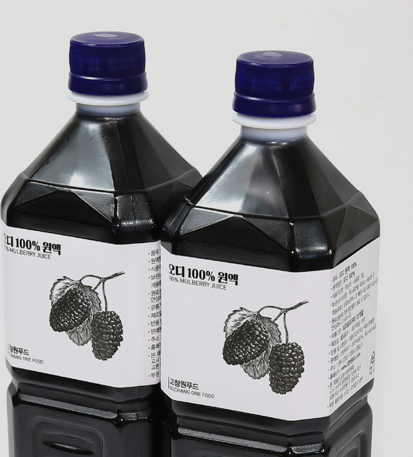 원웰빙 고창 오디 원액 100% 1L 하늘수 오디즙, 2개