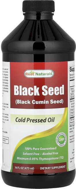 베스트내츄럴스 블랙 씨 냉압착 오일 473ml, 473.176ml, 6개 - 쿠팡