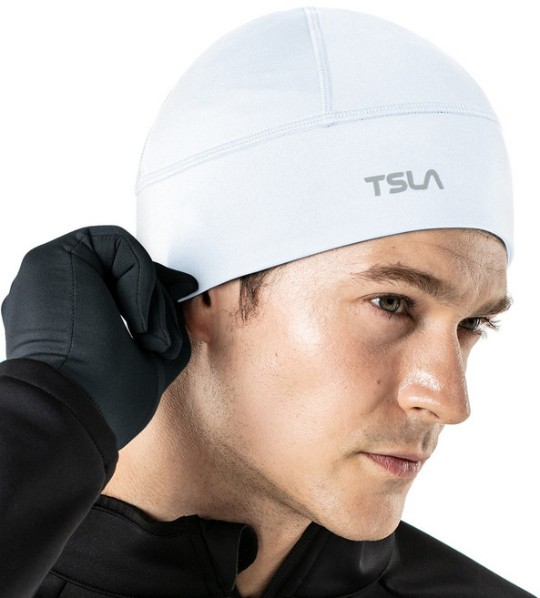 테슬라 스컬캡 방한모자 자전거모자 TM-YZC01, 화이트_WHT, 1개