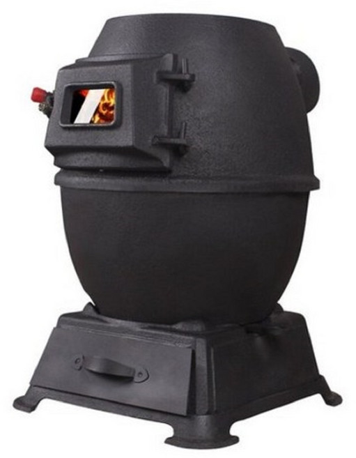 주물 난로 무쇠 화목 장작난로 주물냄비 옛날 포함, 소형