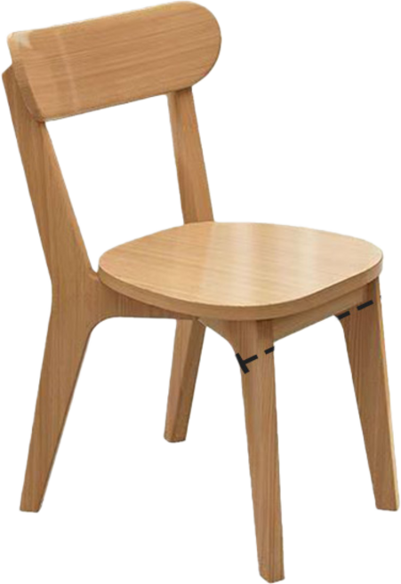 現代輕奢餐椅 貓爪皮餐椅 全實木餐椅【兩張路易斯】, 2件