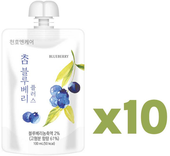 천호엔케어 참블루베리플러스 건강주스, 10팩, 100ml