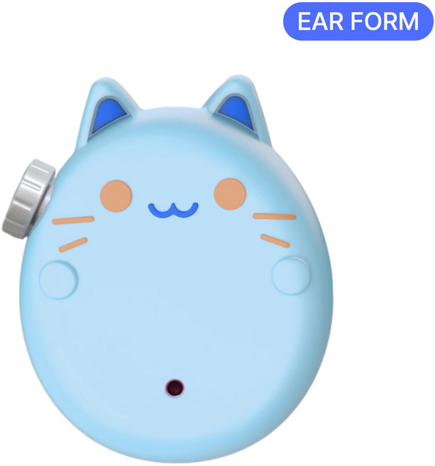 이어폼 다마고치 파라다이스 고양이 케이스 호환, 블루 D022