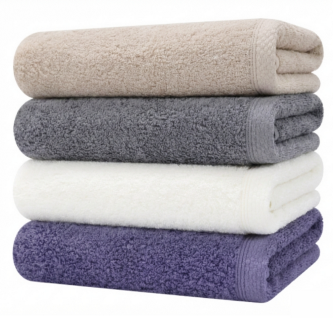 가볍고 부드러운 송월 코마사 40수 오코텍스 1등급 수건 타올 타월, 4개, 베이지