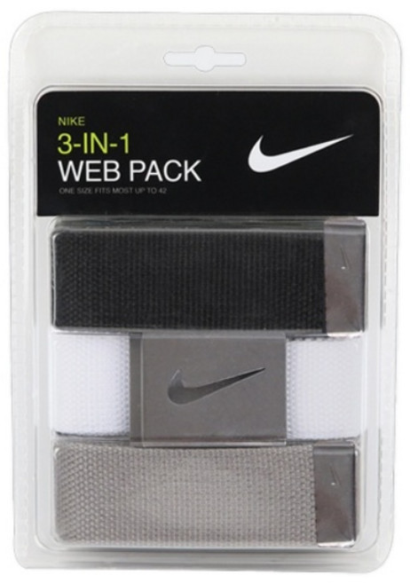 나이키/ NIKE 3IN1 웹벨트팩, 화이트/블랙/그레이, 1개