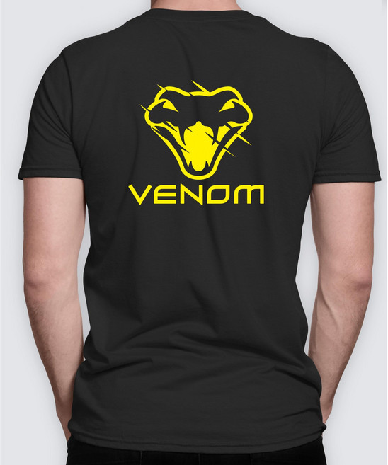 모티브 스크래치 베놈 라운드 볼링 티셔츠 [블랙/옐로우] / 시원한 쿨론 소재! / 남여 공용