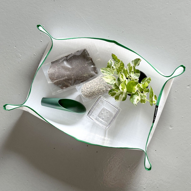 [코아코아] 화분 분갈이 방수매트 원예용 다용도 직사각형 화이트 매트, 1개