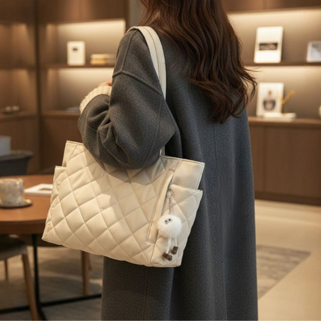 센엔코 패딩가방 퀼팅가방 출근가방 보부상가방 구름백 휘뚜루마뚜루 여성패딩가방 패딩에코백