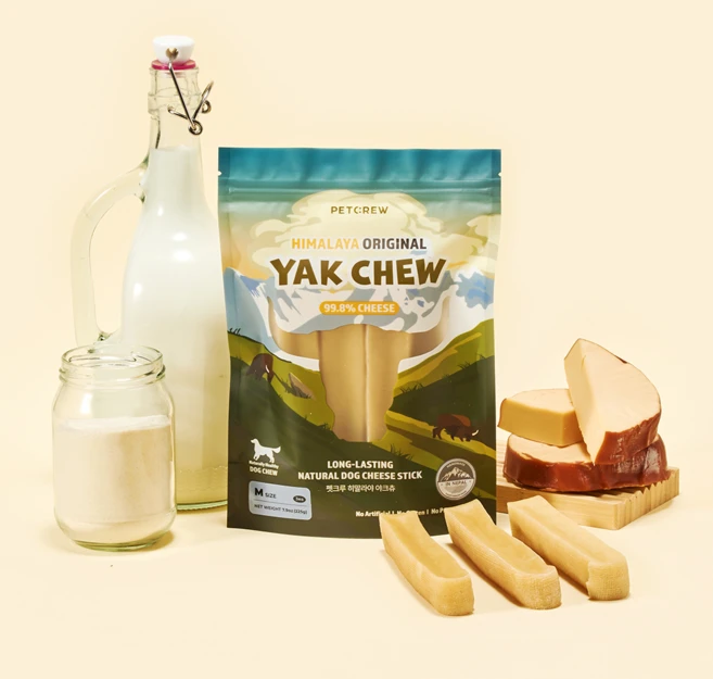 펫크루 야크우유 100% 히말라야 야크츄 M, 3개, 225g - 쿠팡