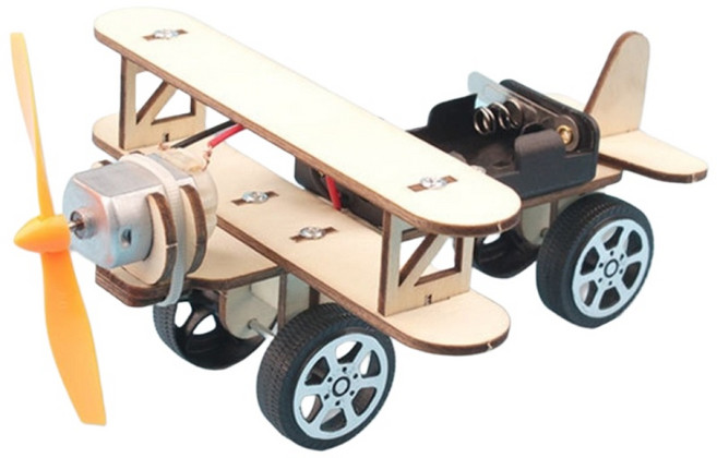 DIY科學教育滑行飛機模型, DIY科學教育(滑行飛機), 混合顏色, 1個