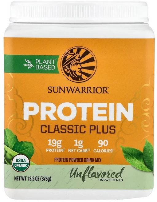 Sunwarrior Classic Plus Protein Unflavored 13.2 oz 375 g, 374 g - 쿠팡