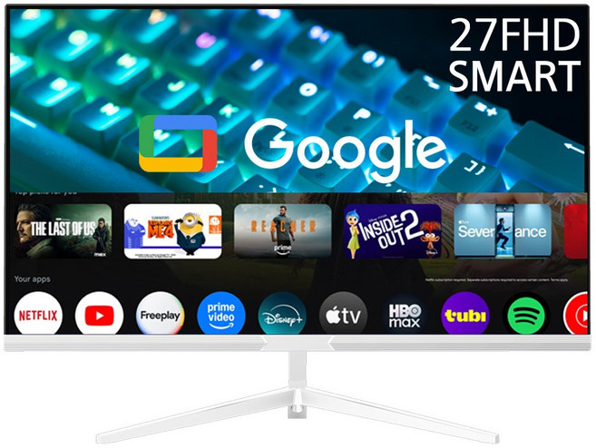 프리토스 68.6cm (27인치) FHD 스마트 모니터 안드로이드 블랙 화이트, 27인치 스마트모니터(화이트)