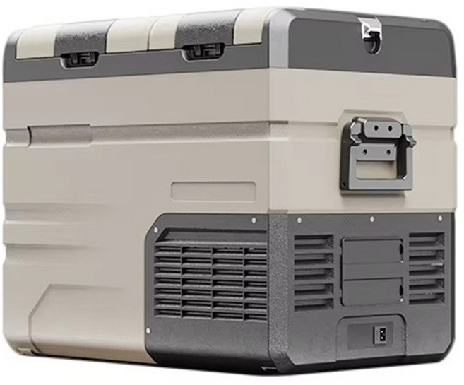 알피쿨 TA 시리즈 다용도 더블 도어 차량용 냉장고, 블랙 + 브라운, 45L