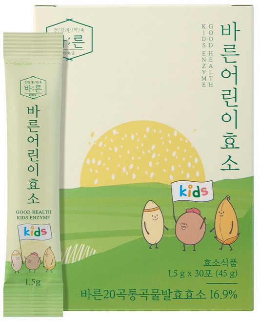 건강한약속바른 어린이효소 곡물 발효 30p, 45g, 1개