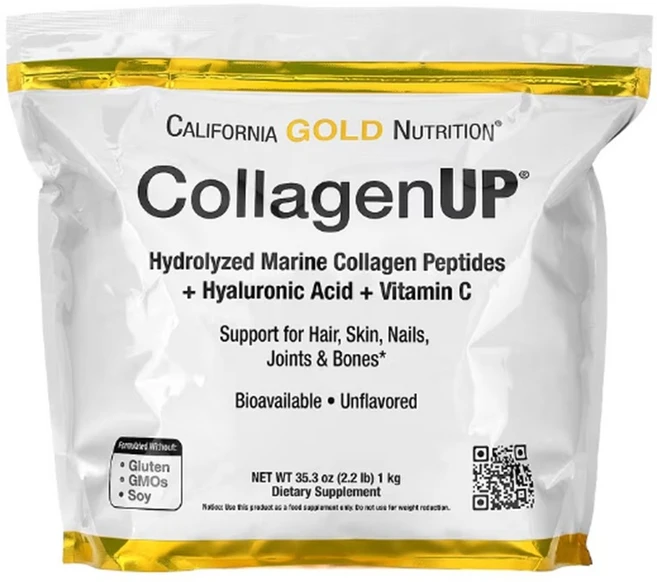 1+1 캘리포니아골드뉴트리션 CGN 가수분해 콜라겐 펩타이드 CollagenUp 무맛 1kg 히알루론산 히알론산나트륨 아스코르브산칼슘 칼슘아스코베이트, 2개 - 쿠팡
