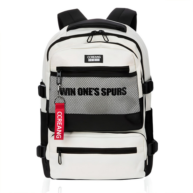 끄레앙 남녀공용 학생 캐주얼 백팩 CR2103 + 키링장식