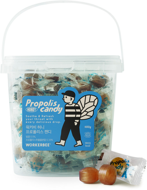 워커비 허니 프로폴리스 목캔디, 1개, 480g
