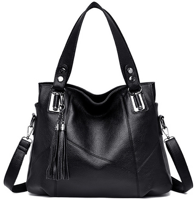 지디오 여성 가죽 토트백 핸드백 숄더백 스퀘어 멀티 테슬 대용량 보부상 가방