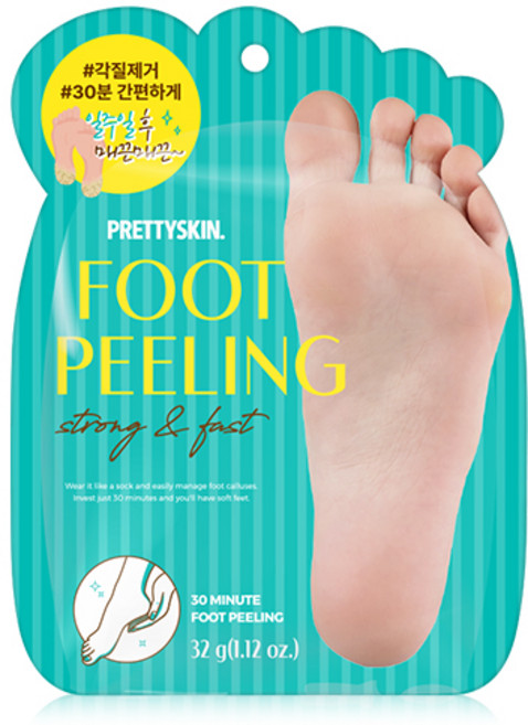 프리티스킨 스트롱 앤 패스트 굳은살 필링 풋마스크 40g, 1개, 2개입