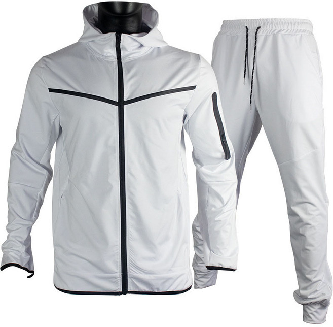 FANSYLI 봄가을 남성 스포츠캐주얼세트 후드집업+트레이닝팬츠 투피스 패션 트레이닝복 상하세트 W2410O20