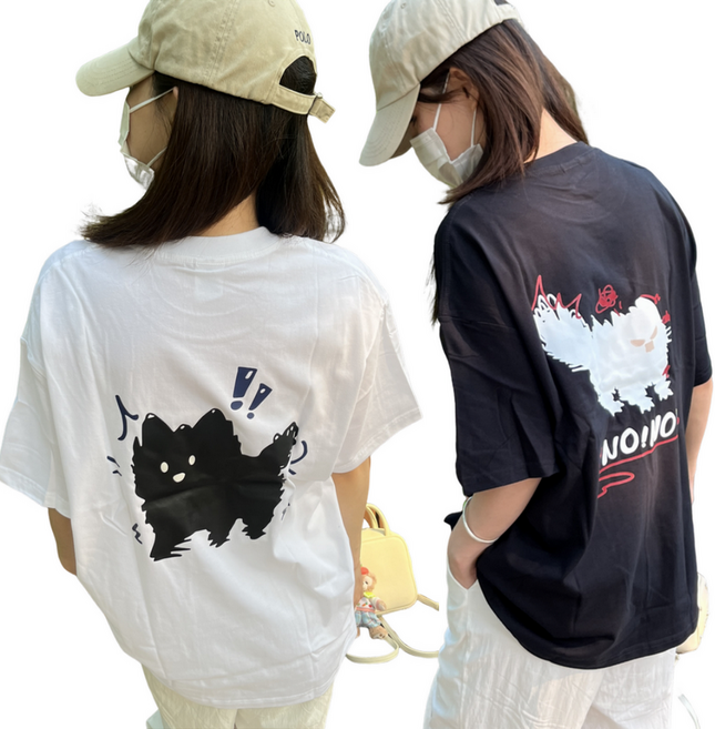 WILDSEA 남녀공용 오버핏 순면 커플티 다종 반팔 티셔츠