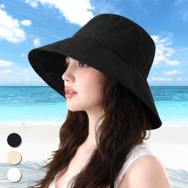 클로멜로 챙넓은 와이드 벙거지 모자 가벼운 여성 버킷햇